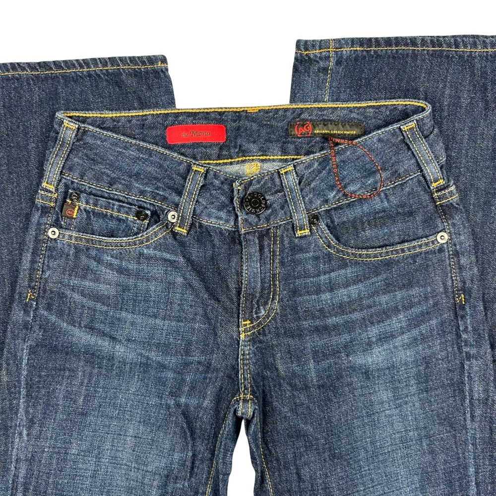 AG Adriano Goldschmied The Mona Dark Wash Jeans Made in USA 25R Indigo Denim